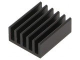 Radiator Extrudat cu Aripioare Negru 25x21x10mm