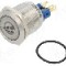 Intrerupator anti-vandalism, OFF-(ON), &Oslash;22mm, ONPOW - GQ22-11ZET/W/24V/S