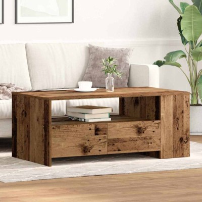 vidaXL Masă de cafea Lemn vechi 102 x 55 x 43.5 cm Lemn compozit 862731 foto