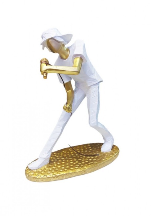 Statueta decorativa, Cantaret, Alb, 18 cm, WX8252