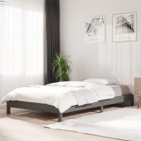 Cumpara ieftin Pat stivuibil, gri, 75x190 cm, lemn masiv de pin