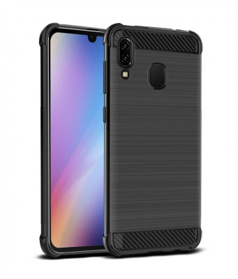 Husa SAMSUNG Galaxy A20e - Luxury Carbon TSS, Negru foto