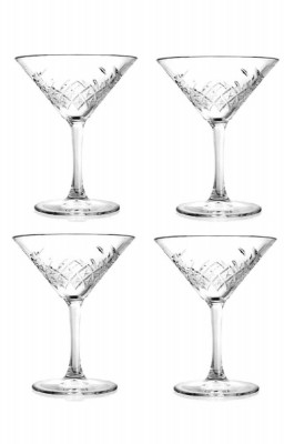 Set 4 Pahare din Sticla Incolora, Pasabahce Timeless, Ornamentala, 230 ml Capacitate, Cu Picior, Pentru Martini, Pahare Sticla Pasabahce, Pahare Crist foto