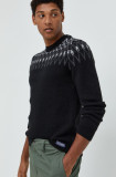 Cumpara ieftin Superdry pulover din amestec de lana barbati, culoarea negru,