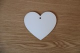 Set blank forma inima din MDF alb de 2.5 mm, dimensiuni 6x5 cm, 10 bucati, Oem