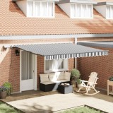 Cumpara ieftin Copertină retractabilă manual cu LED, antracit/alb, 400x300 cm