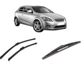 Cumpara ieftin Set 3 stergatoare KIA CEE'D Hatchback (ED) din 2006-2012, pentru parbriz si luneta fata si spate auto, Bosch Twin-Aerotwin, din cauciuc siliconat rezi