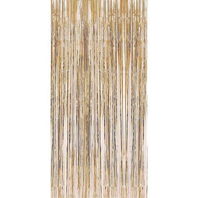 Perdea franjurata, flippy, model decor petrecere, pentru fundal de poze, amenajare colorata a petrecerii, dimensiune 100x200 cm, gold sampanie foto