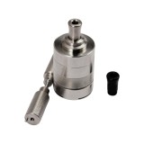 Evaporator KF X Mini Style 23mm MTL RTA - Argintiu, Rezervor 3.2ml, Construcție din Oțel Inoxidabil, Aerisire Aerokon 0-1.8mm, Bobină Simplă, Design c