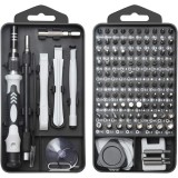 Set 122 de surubelnite de precizie QttvbTna, capete crom, carcasa magnetica, multicolor