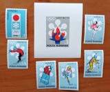 RO.-1972-OLIMPIADA IARNA-SAPORO-JAPONIA&#039;&#039;COLITA+6al.-MNH NESTAMP. -Calitate EXTRA