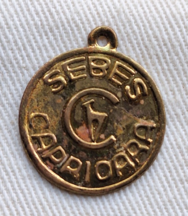 SEBES CAPRIOARA, mini medalion vechi, anii 1970 - Romania
