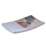 Săpuniera Ceramică Design Modern &ndash; Alb / Multicolor