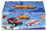 HOT WHEELS SET 2 MASINUTE METALICE PULL BACK GMC HUMMER EV SI ALPHA PURSUIT 1:43 SuperHeroes ToysZone