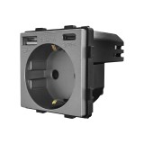 Cumpara ieftin Modul Priza Simpla + USB-A + USB-C LUXION SmartElectro IntelligentHouse
