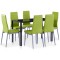 Gossi set mobilier de bucatarie, 7 piese, verde