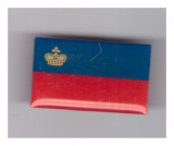 Insigna steag Liechtenstein - Editions Atlas, cu pin, Europa