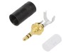 Conector Jack 3,5mm Stereo Tată Aurit REAN, Tip Stereo, Montare pe Cablu, 3 Piste, Contact Aurit