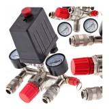 Presostat complet universal pentru compresor monofazic 220V, 8 bari, Kraft