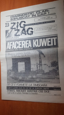 ziarul zig zag 14-20 august 1990-art. tara motilor,interviu nicu ceausescu foto