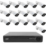 Pachet supraveghere video NVR PNI House IP716 si 16 camere PNI IP125 cu IP, 5MP