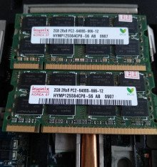 4 buc memorie laptop DDR2 HYNIX 800 mhz 2GB ram impecabil foto