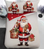 Lenjerie Pat De Craciun O Persoana Napflakes Cr070, Bumbac, 4 Piese, Cu Elastic, Imprimeu