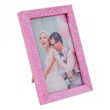 Ramă Foto Glitter, 10x15cm, Roz, Lemn, Oem