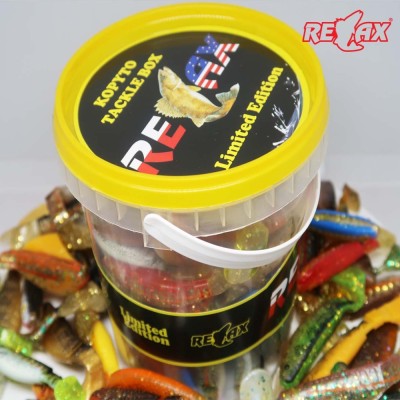 Galeata cu Naluci Siliconice Relax Kopyto Print Tackle Box 80buc foto