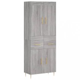 Cumpara ieftin Dulap inalt, gri sonoma, 69,5x34x180 cm, lemn compozit