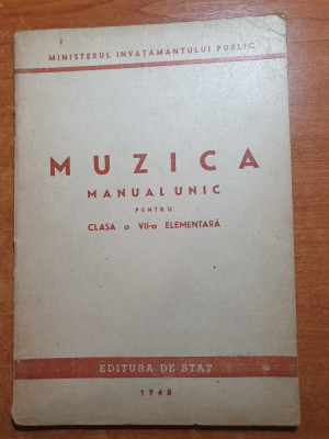 manual de muzica pentru clasa a 7-a elementara anul 1948-imnul zdrobite catuse foto