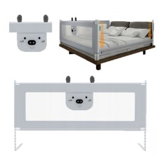 Bariera de protectie pat inaltime ajustabila 68-95 cm, 150 cm foto