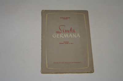 Limba germana manual clasa a VII a - Abager - 1958 foto