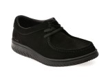 Mocasini CLARKS negri, RELAX LITE LOW, din piele intoarsa