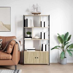 vidaXL Raft pentru cărți Stejar sonoma 80 x 30 x 155.5 cm