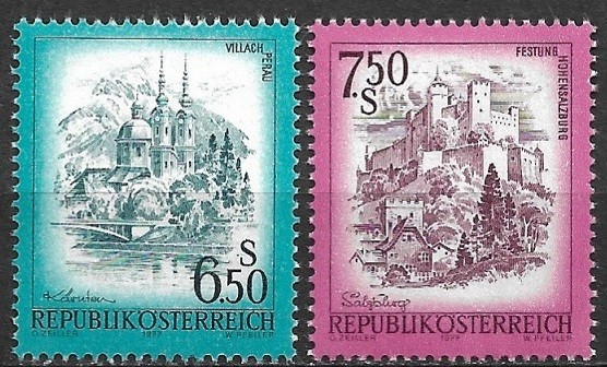 B2340 - Austria 1977 - Peisaj 2v. neuzat,perfecta stare