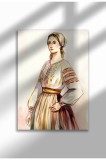 RF-6|Poster Folclor Rom&acirc;nesc, Costume Tradiționale, Imprimeu Digital pe P&acirc;nză, Artă Murală Etnică Vintage | A4 (21 x 29.7 cm) - RF-6