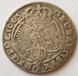 (A800) MONEDA DIN ARGINT POLONIA - 6 GROSZY GROSI 1665, IOAN II CASIMIR VASA, CRACOVIA, Europa