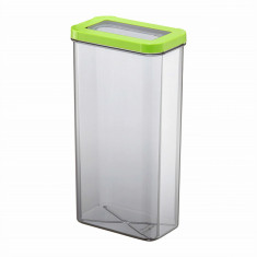 Recipient cu capac pentru depozitare Optimo, Ambition, 3 L, plastic, transparent/verde