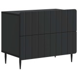 vidaXL Dulap de noapte Negru 62 x 34,5 x 49,5 cm Lemn prelucrat 894316