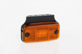 Lampa Gabarit LED cu Suport FT-019Z+K, 12-36V, Omologare E9, Tip Iveco, Galbena, 110x54mm
