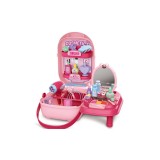 Set masuta de machiaj pentru fete, tip valiza cu 37 accesorii
