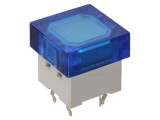 Comutator OMRON B3W-9010-B1B tastatură 2 poziții SPST-NO LED albastru 0,05A 24VDC