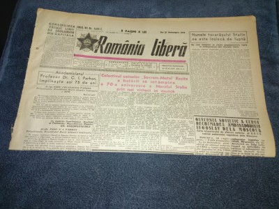 ZIARUL ROMANIA LIBERA 27 OCTOMBRIE 1949 foto