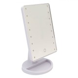 Oglindă Machiaj, Suport, LED 16 Becuri, Alb, Material Plastic, Baterii Necesare, Baterii Neincluse, Oem