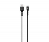 Cablu USB 2.0 A tata - micro USB, 1m, Well, negru, cutie