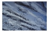 Tablou Canvas, "Picături de ploaie pe apă liniștită", Valuri, Cercuri, Apă, Reflecții, Textură, Plutire, Unde, Liniște, 39 x 26 cm, CMCLASS