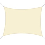 Outsunny Panza Umbrire Dreptunghiulara, Copertina soare de exterior in poliester Anti UV Respirabila 3x4m Alb crem Dreptunghiulara | Aosom Romania
