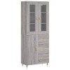 Dulap inalt, gri sonoma, 69,5x34x180 cm, lemn compozit