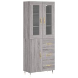 Cumpara ieftin Dulap inalt, gri sonoma, 69,5x34x180 cm, lemn compozit